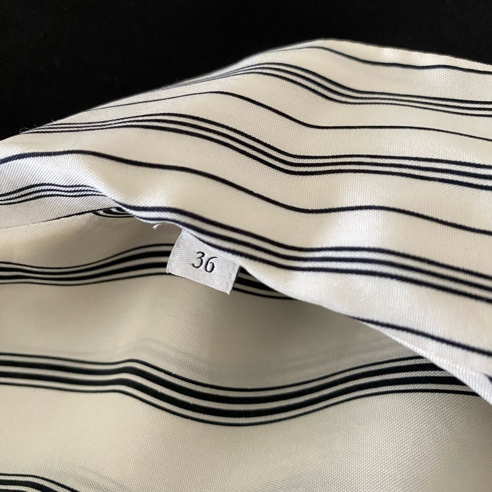 Sandro Eyton ecru and black colorway striped romper Size 36/US2-4 - Picture 11 of 15